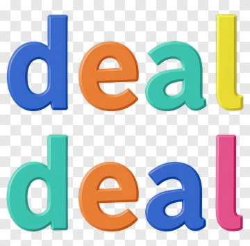 Colorful Deal Text PNG