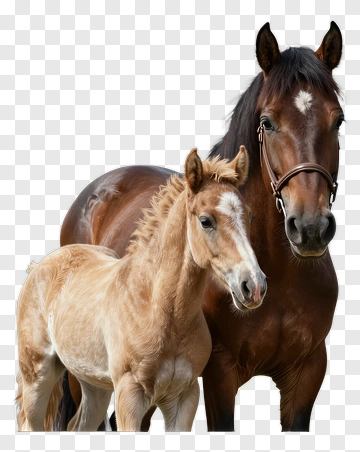Horse And Foal Together PNG