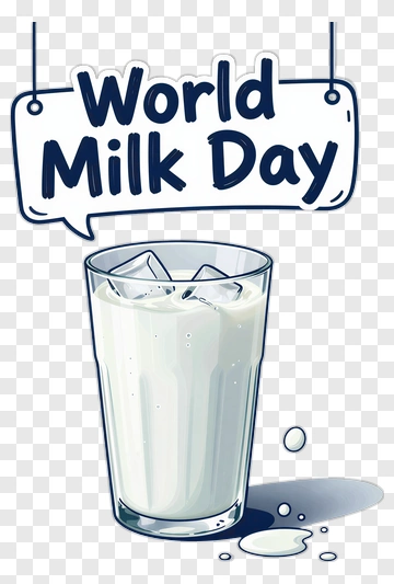 World Milk Day With A Glass Of Milk PNG