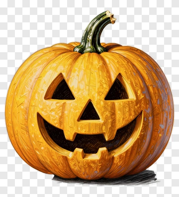 Halloween Pumpkin With A Smiling Face PNG