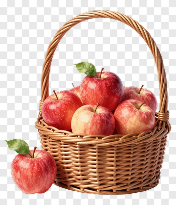 Basket Of Red Apples PNG