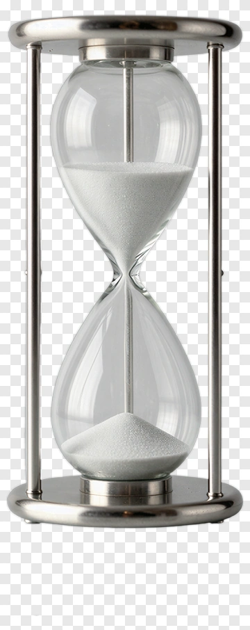 Hourglass With White Sand PNG