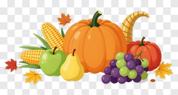 Autumn Harvest With Pumpkins And Corn PNG