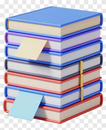 Stack Of Colorful Books PNG