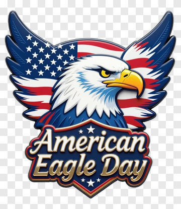 American Eagle Day Emblem PNG