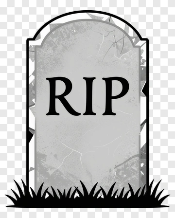 Gravestone With Rip Inscription PNG