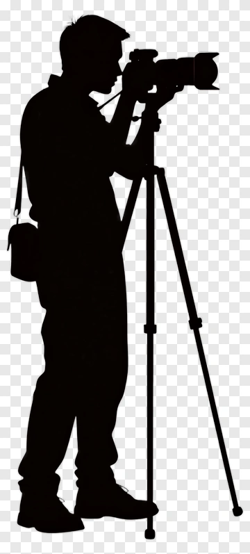 Photographer Using A Tripod PNG