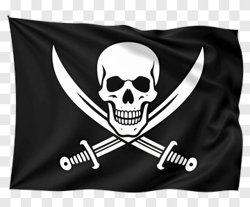 Pirate Flag With Skull And Crossbones PNG