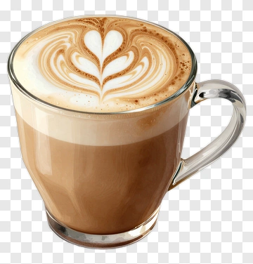 Coffee Cup With Latte Art PNG