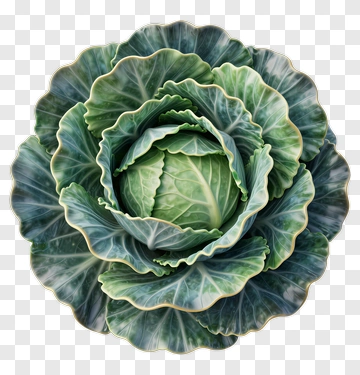 Fresh Green Cabbage PNG