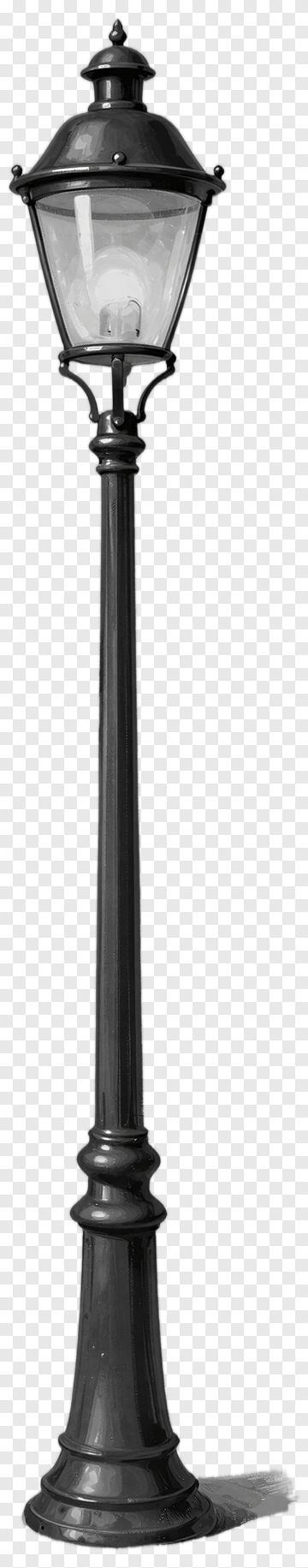 Black Street Lamp PNG