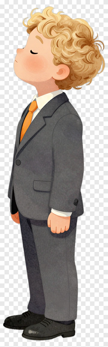 Cartoon Boy In A Suit PNG