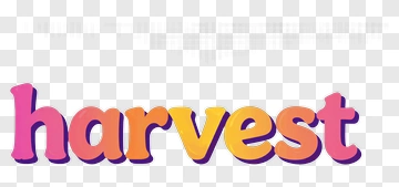 Colorful Harvest Text PNG