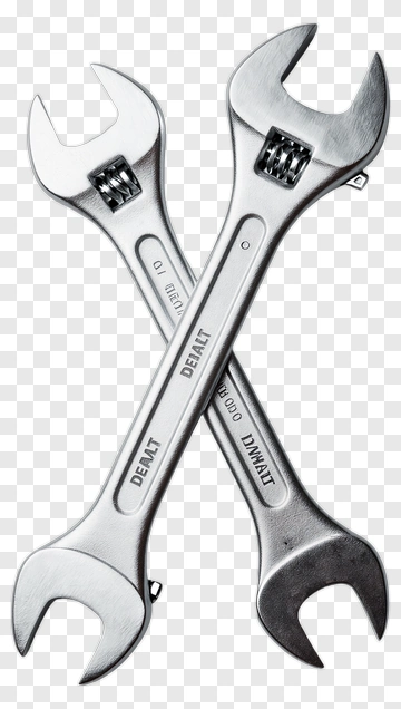 Crossed Adjustable Wrenches PNG