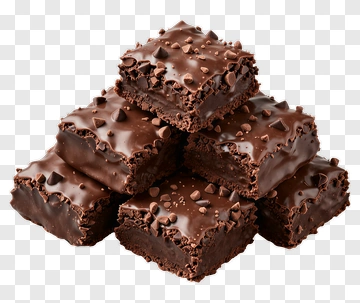 Chocolate Brownies With Chocolate Chips PNG
