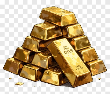 Stack Of Gold Bars PNG
