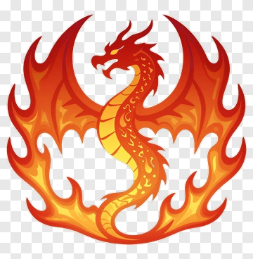 Fire Dragon With Flames PNG