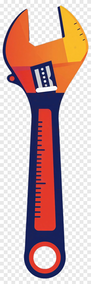 Colorful Adjustable Wrench PNG