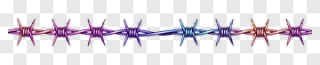 Colorful Barbed Wire Decoration PNG