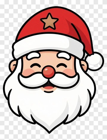 Cartoon Santa Claus Face PNG