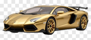 Gold Sports Car PNG