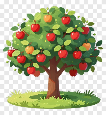 Colorful Apple Tree PNG