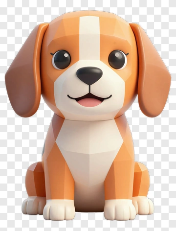 3D Cartoon Dog PNG
