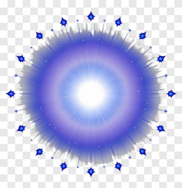 Blue Starburst With Radiating Light PNG