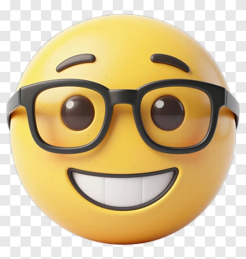 Smiling Emoji With Glasses PNG