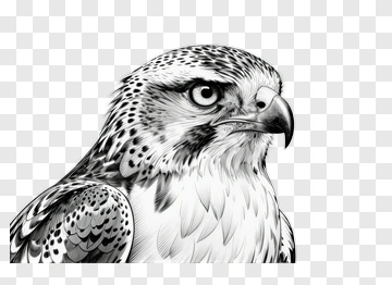 Detailed Illustration Of A Falcon PNG