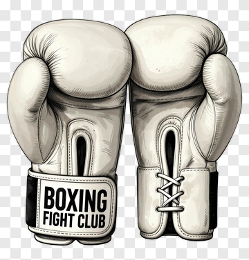 Boxing Gloves With Fight Club Branding PNG