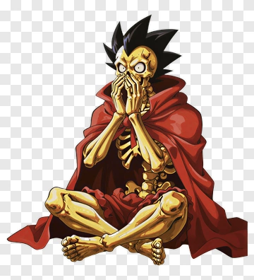 Cartoon Skeleton Sitting With Hands On Face PNG