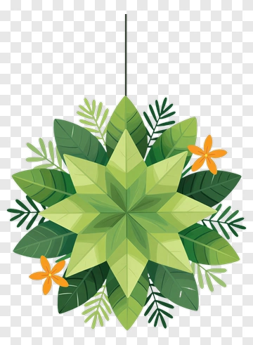 Colorful Leaf Arrangement PNG