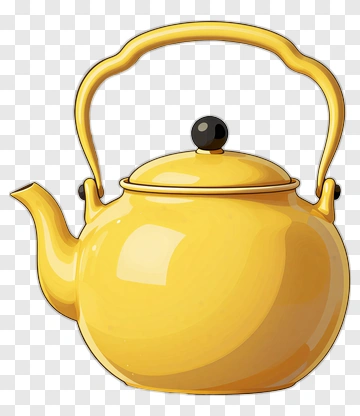 Yellow Teapot PNG