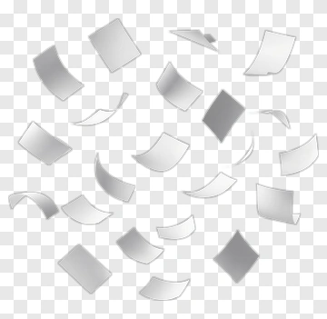 Floating Silver Paper Sheets PNG
