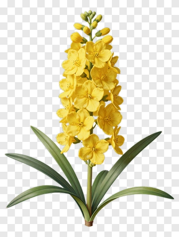 Yellow Orchid Flower PNG