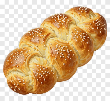 Braided Bread With Sesame Seeds PNG