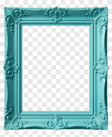 Vintage Turquoise Decorative Frame PNG
