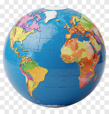 Colorful Globe Puzzle PNG