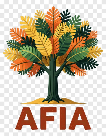 Colorful Tree With Leaves And Afia Text PNG