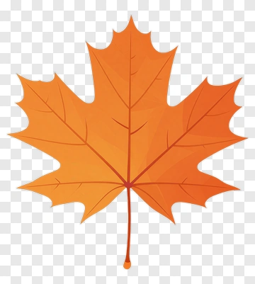 Orange Maple Leaf PNG