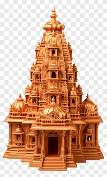 Ornate Hindu Temple Structure PNG