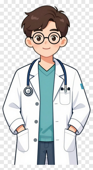 Cartoon Doctor With Stethoscope PNG