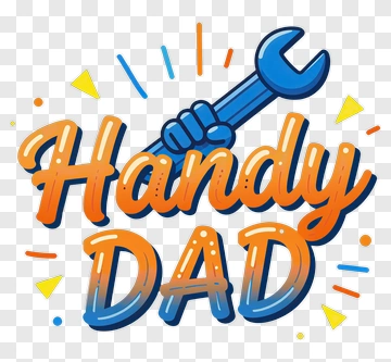 Handy Dad With Wrench Graphic PNG