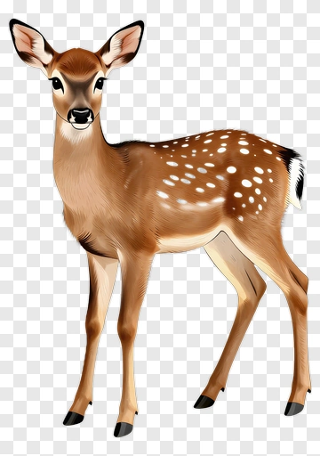 Realistic Fawn Standing PNG