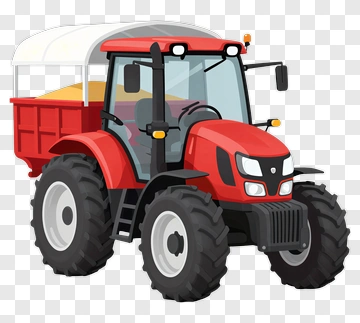 Red Farm Tractor PNG