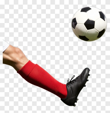 Football Player Kicking A Soccer Ball PNG