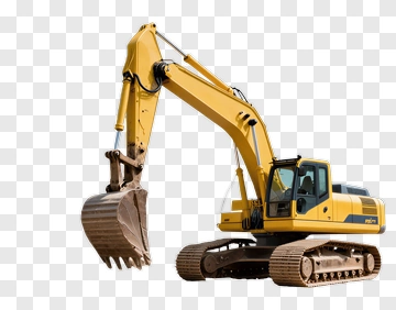 Excavator With A Large Bucket PNG