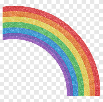 Colorful Glitter Rainbow PNG