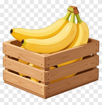 Basket Of Bananas PNG